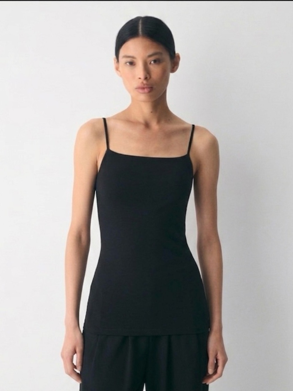 Aritzia Black Slim Square-Neck Camisole
